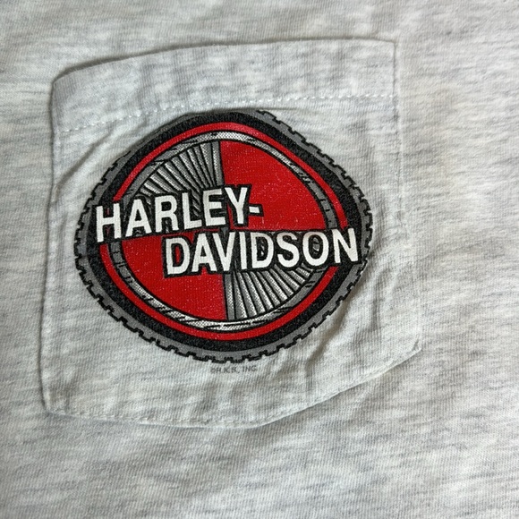 Harley Davidson Maui Hawaii Gray T-Shirt Tee-Vintage-Single Stitch-Unisex-90s-L - Picture 5 of 6